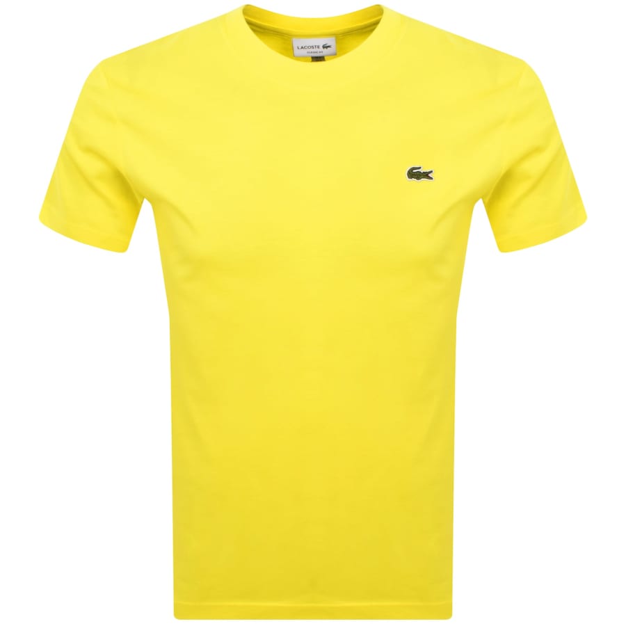 Lacoste Crew Neck T Shirt Yellow | Mainline Menswear United
